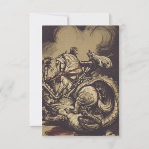 Saint George Killing the Dragon Thank You Card