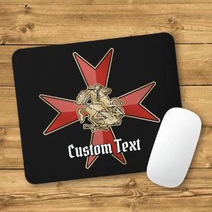Saint George over Maltese Cross Mouse Pad