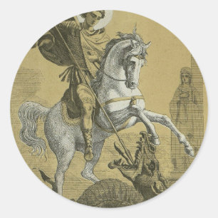 Saint George Patron of England  Classic Round Sticker