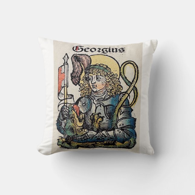 Saint George Patron of England Cushion (Front)