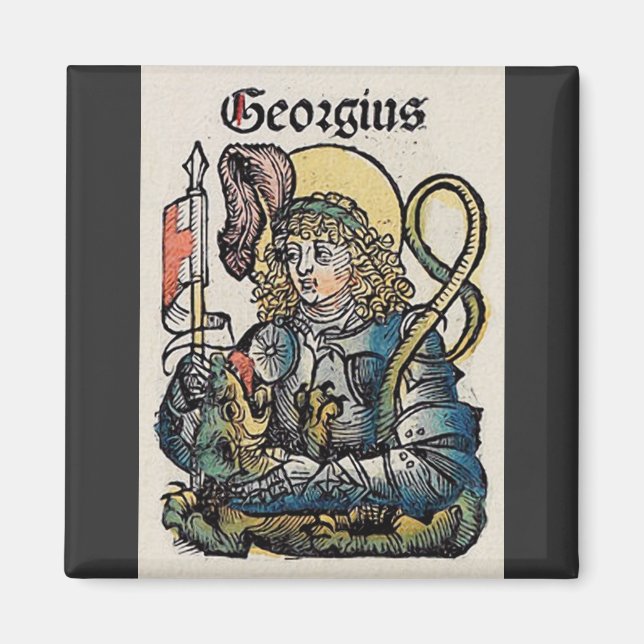 Saint George Patron of England Magnet (Front)