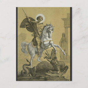 Saint George Patron of England  Postcard