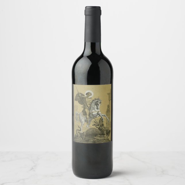 Saint George Patron of England  Wine Label (Front)