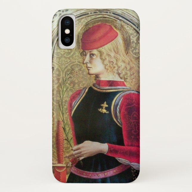 SAINT GEORGE PORTRAIT ,Red,Black,Gold Yellow Case-Mate iPhone Case (Back)