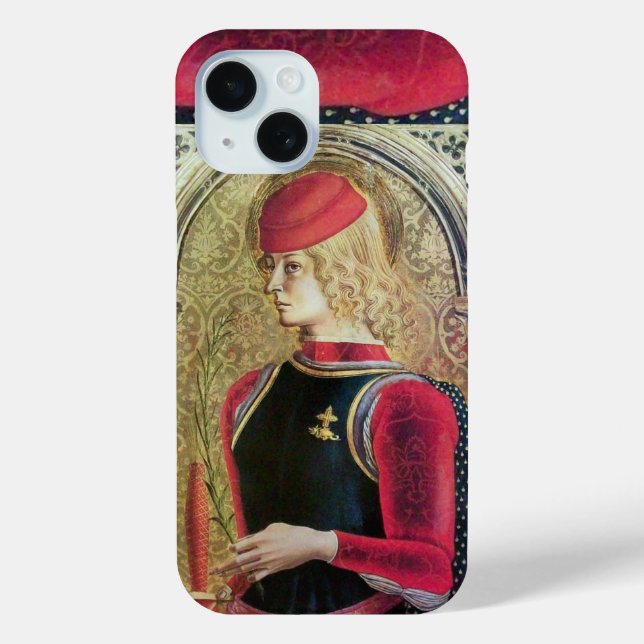 SAINT GEORGE PORTRAIT ,Red,Black,Gold Yellow Case-Mate iPhone Case (Back)