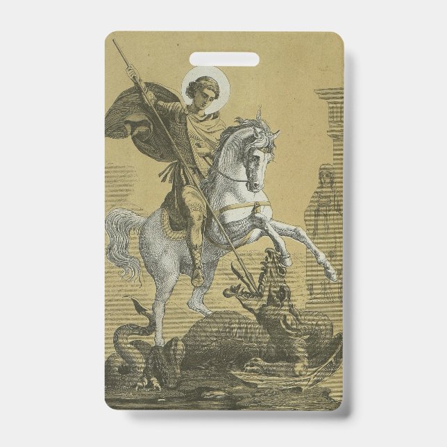 Saint George – Premium "Sunburst Gold" Art ID Badge (Front)
