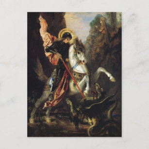 Saint George & the Dragon Gustave Moreau Fine Art Postcard