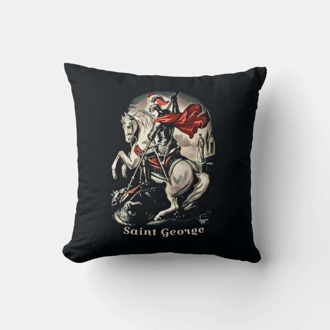 Saint George Throw Pillow (Front)