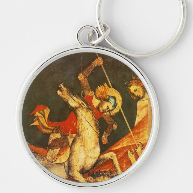 Saint George's Battle & Dragon Key Ring (Front)