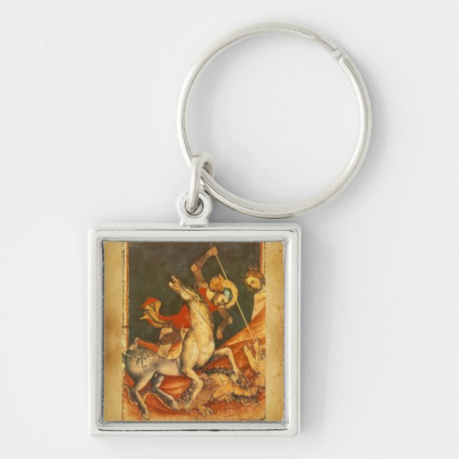 Saint George's Battle & Dragon Key Ring (Front)