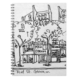 Saint-Germain-des-Pres Paris, France Notebook