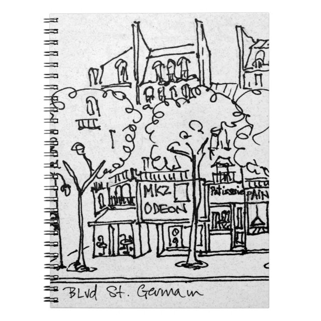 Saint-Germain-des-Pres | Paris, France Notebook (Front)