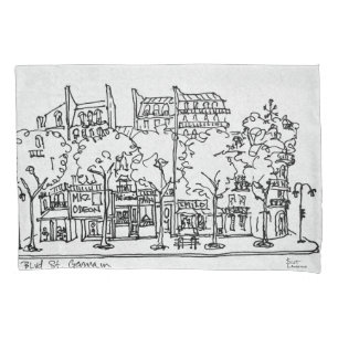 Saint-Germain-des-Pres Paris, France Pillowcase
