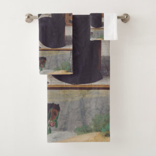 Saint Gertrude of Helfta by Simon Bening Bath Towel Set