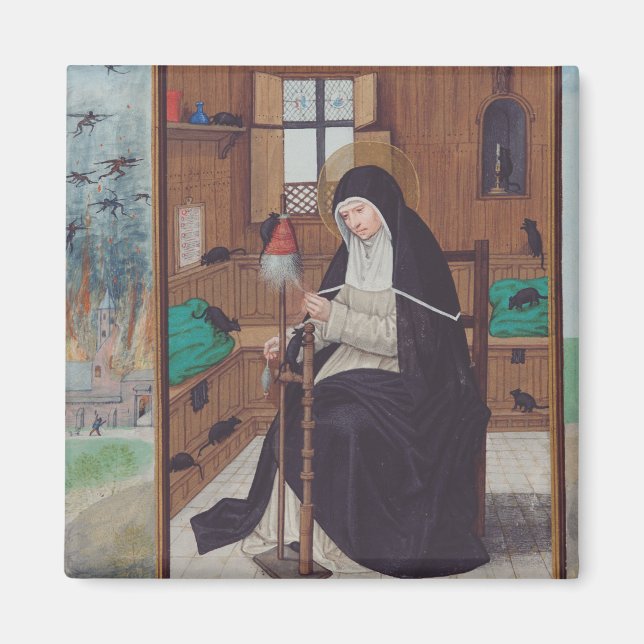 Saint Gertrude of Helfta by Simon Bening Magnet (Front)