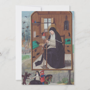Saint Gertrude of Helfta by Simon Bening Thank You Card