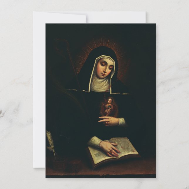Saint Gertrude the Great German Benedictine  Invitation (Front)