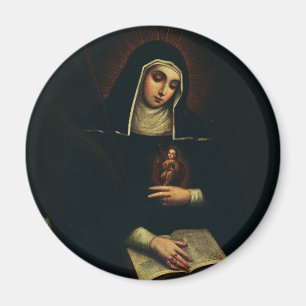 Saint Gertrude the Great German Benedictine  Magnet
