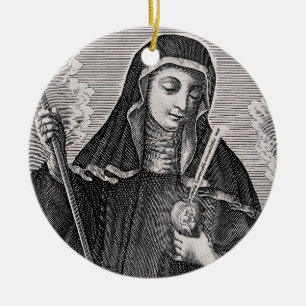 Saint Gertrude the Great German Benedictine mystic Ceramic Tree Decoration