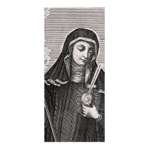 Saint Gertrude the Great German Benedictine mystic Rack Card
