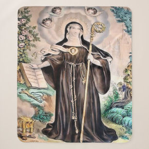 Saint Gertrude the Great Sherpa Blanket