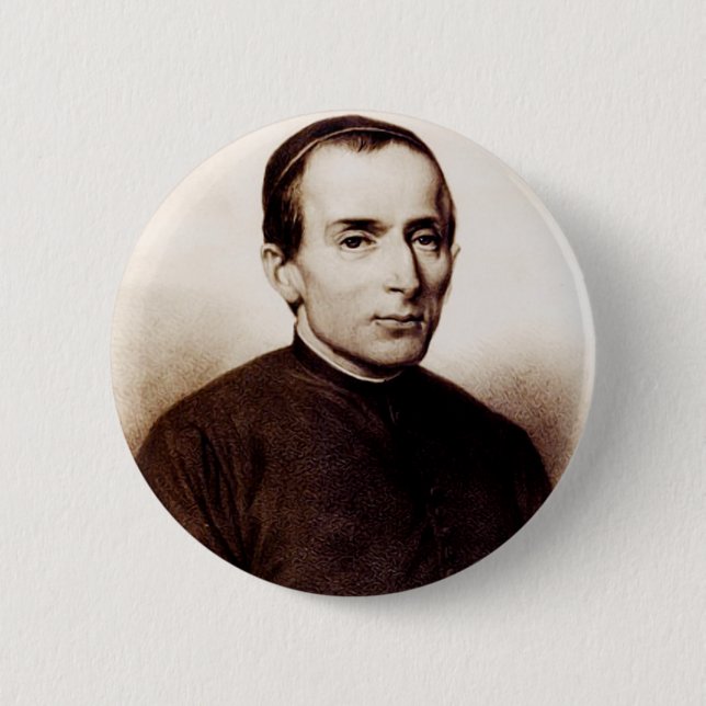Saint Giuseppe Cafasso Franciscan Priest 6 Cm Round Badge (Front)