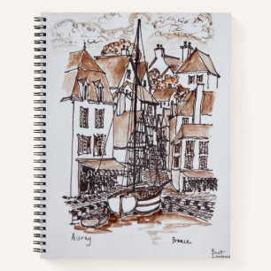 Saint-Goustan Port, Auray Brittany, France Notebook
