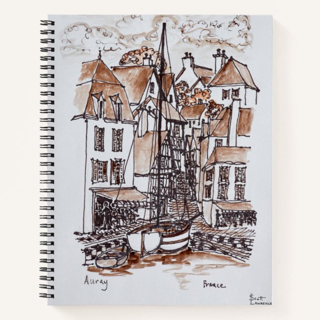 Saint-Goustan Port, Auray | Brittany, France Notebook (Front)