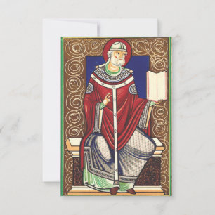 Saint Gregory the Great Medieval Holy Card