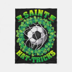 Saint Hat-trick Soccer Ll In Net Shamrocks St Patr Fleece Blanket
