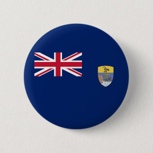 Saint Helena Flag 6 Cm Round Badge