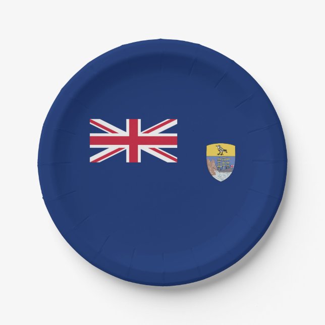Saint Helena Flag Paper Plate (Front)