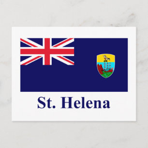 Saint Helena Flag with Name Postcard
