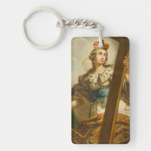 Saint Helena of Constantinople with cross Key Ring