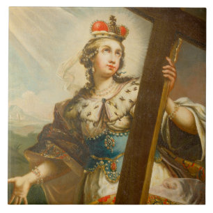 Saint Helena of Constantinople with cross Tile
