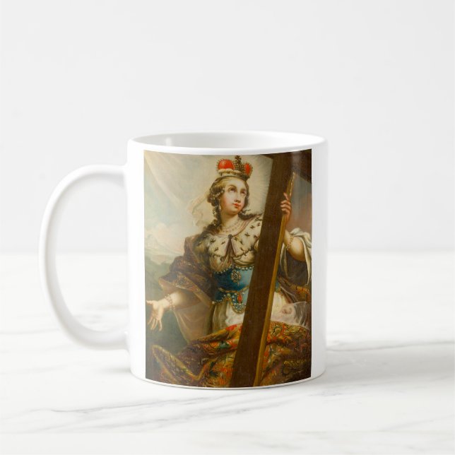 Saint Helena with the True Cross Sacred Art Coffee Mug (Left)