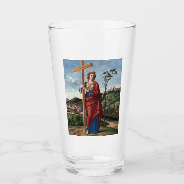 Saint Helena with the True Cross Sacred Art Glass (Front)