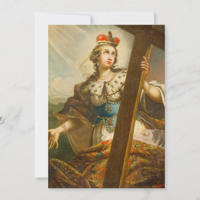 Saint Helena with the True Cross Sacred Art Invitation (Front)