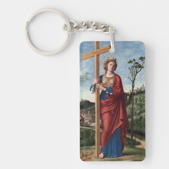 Saint Helena with the True Cross Sacred Art Key Ring (Front)