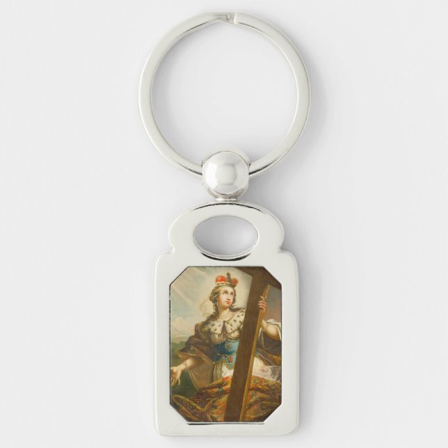 Saint Helena with the True Cross Sacred Art Key Ring (Front)