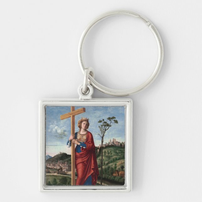 Saint Helena with the True Cross Sacred Art Key Ring (Front)