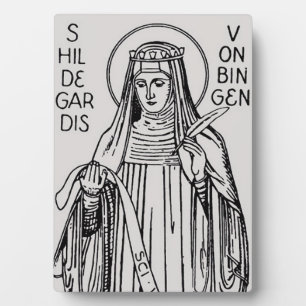 Saint Hildegard of Bingen Benedictine abbess Plaque