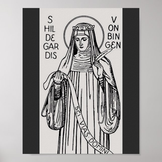 Saint Hildegard of Bingen Benedictine abbess Poster (Front)