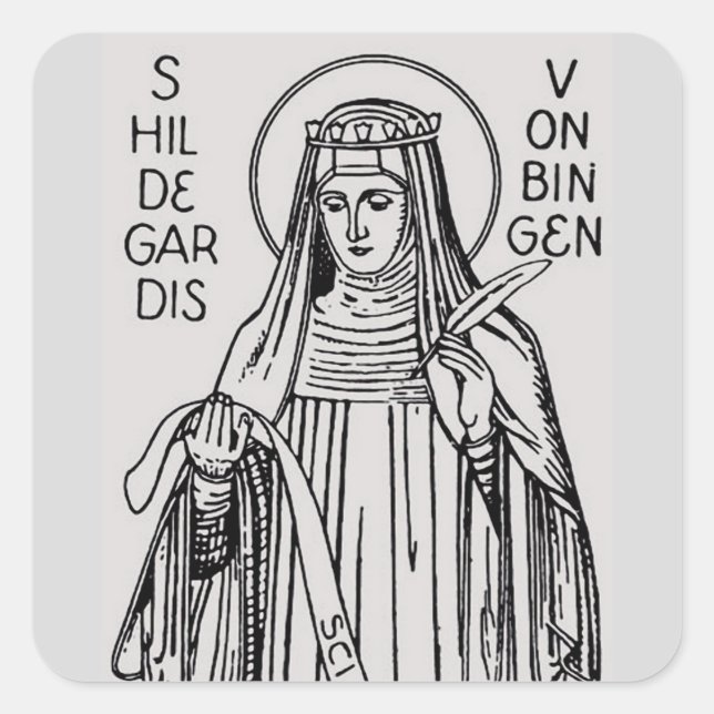 Saint Hildegard of Bingen Benedictine abbess Square Sticker (Front)