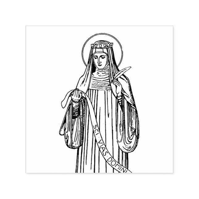 Saint Hildegard of Bingen Doctor of the Church Self-inking Stamp (Design)