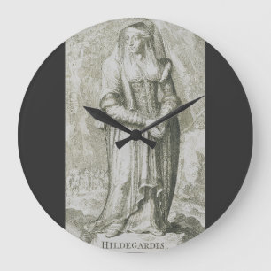 Saint Hildegard of Bingen Mediaeval Mystic Large Clock