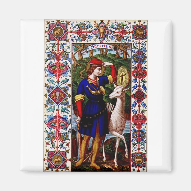 Saint Hubert of Liege with the stag  Magnet (Front)