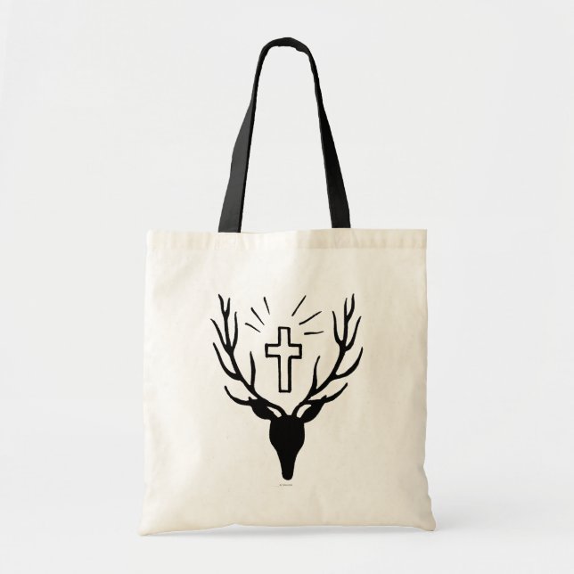 Saint Hubert's Stag Tote Bag (Front)