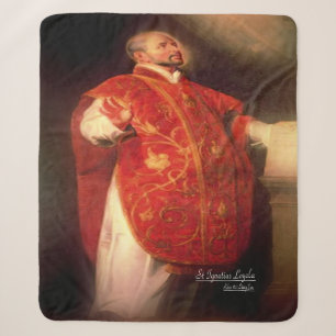 Saint Ignatius Loyola Sherpa Blanket