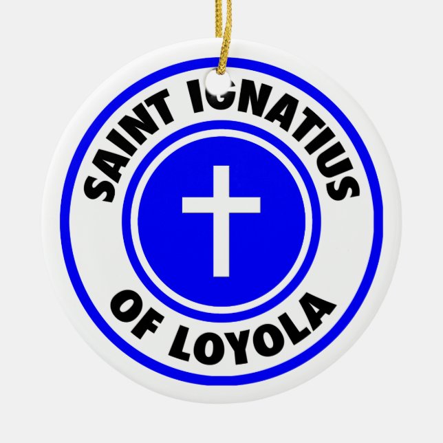 Saint Ignatius of Loyola Ceramic Tree Decoration (Front)